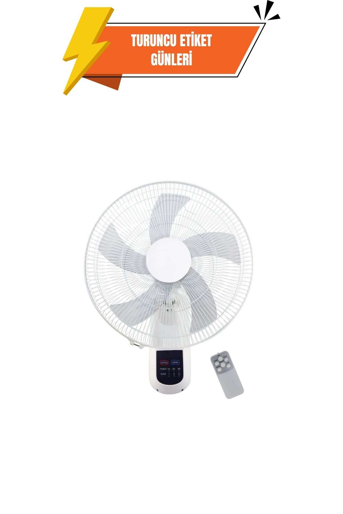 Dlc Duvar Vantilatörü Kumandalı Beyaz 50 Watt