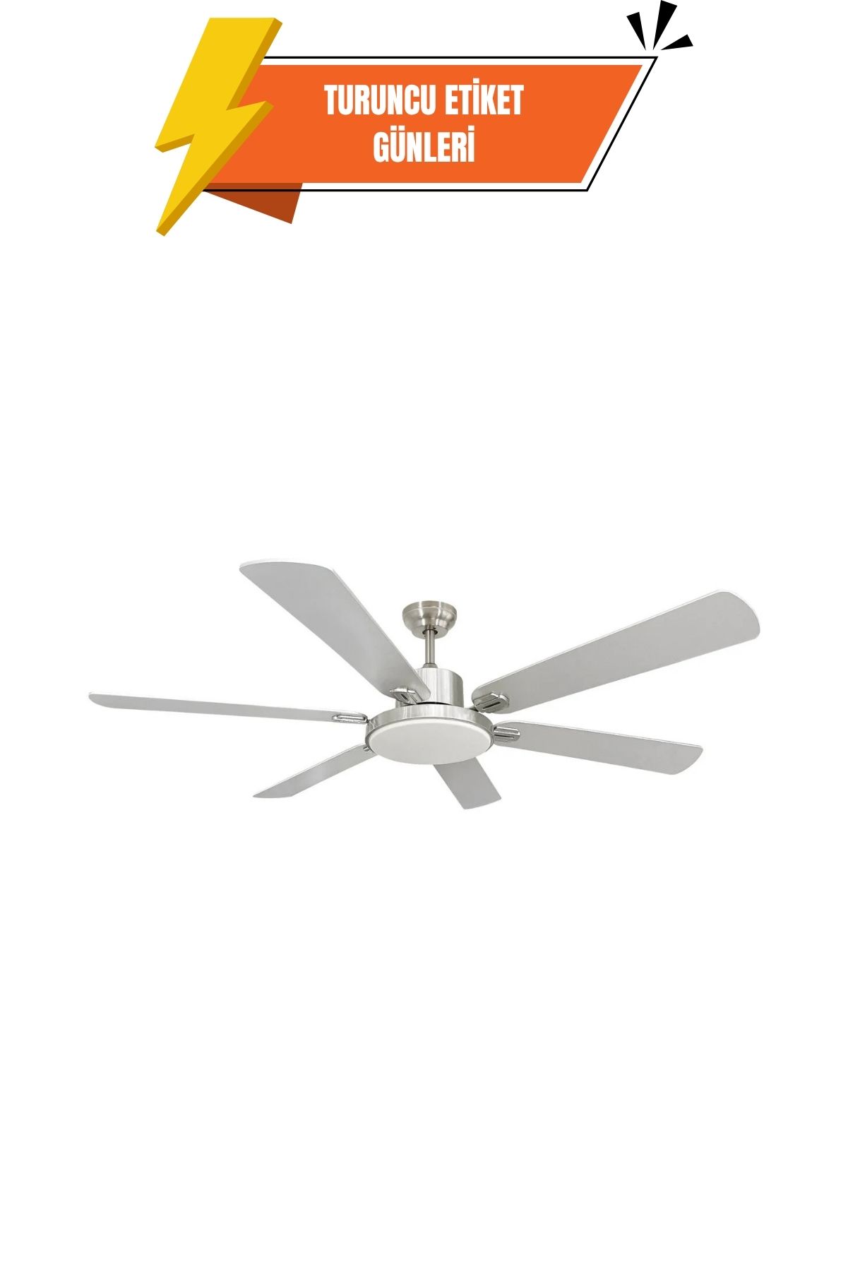 Dlc Grecale Led Tavan Vantilatörü Mat Krom 148 Cm