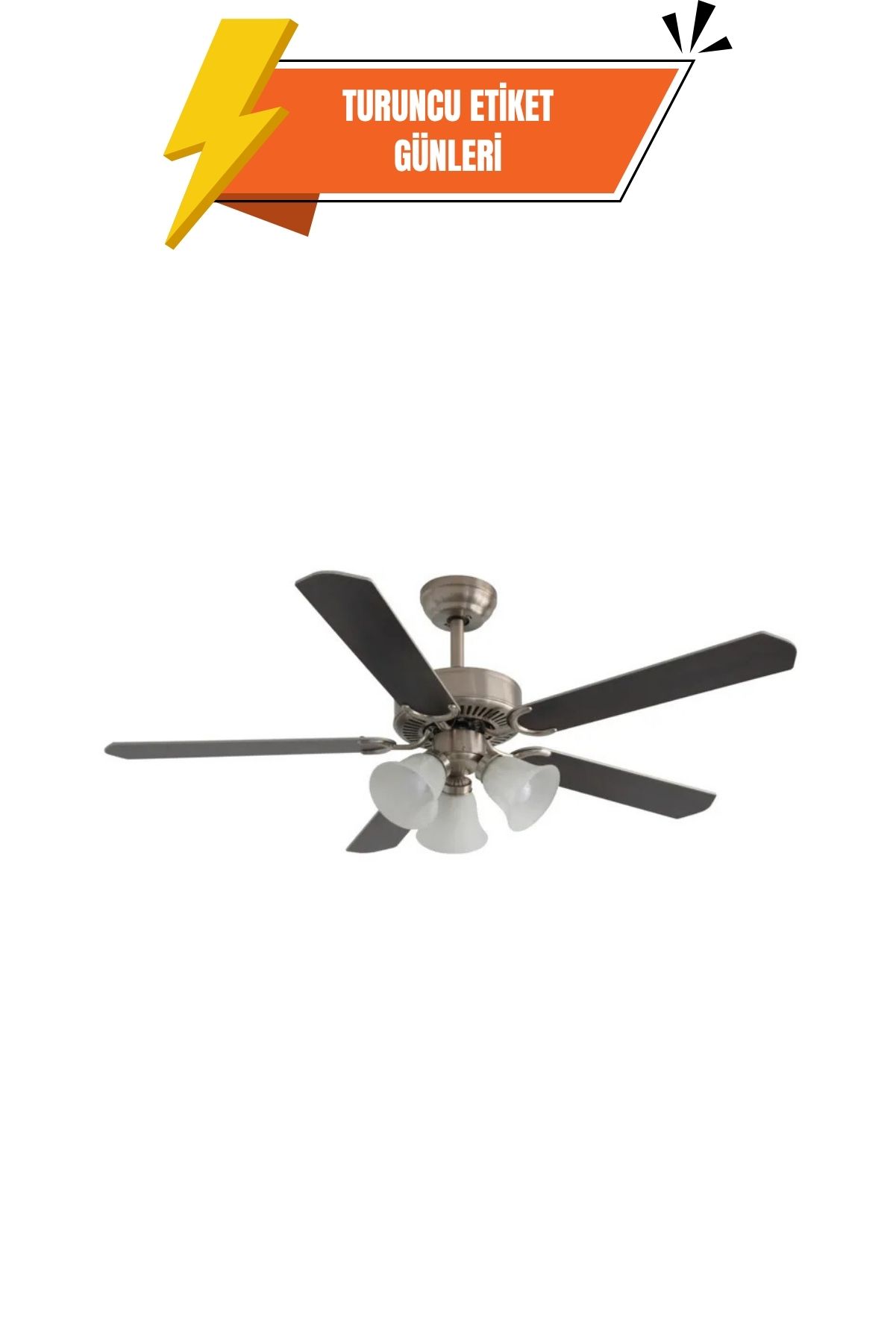 Dlc Brısote Mat Krom Tavan Vantilatörü 132Cm