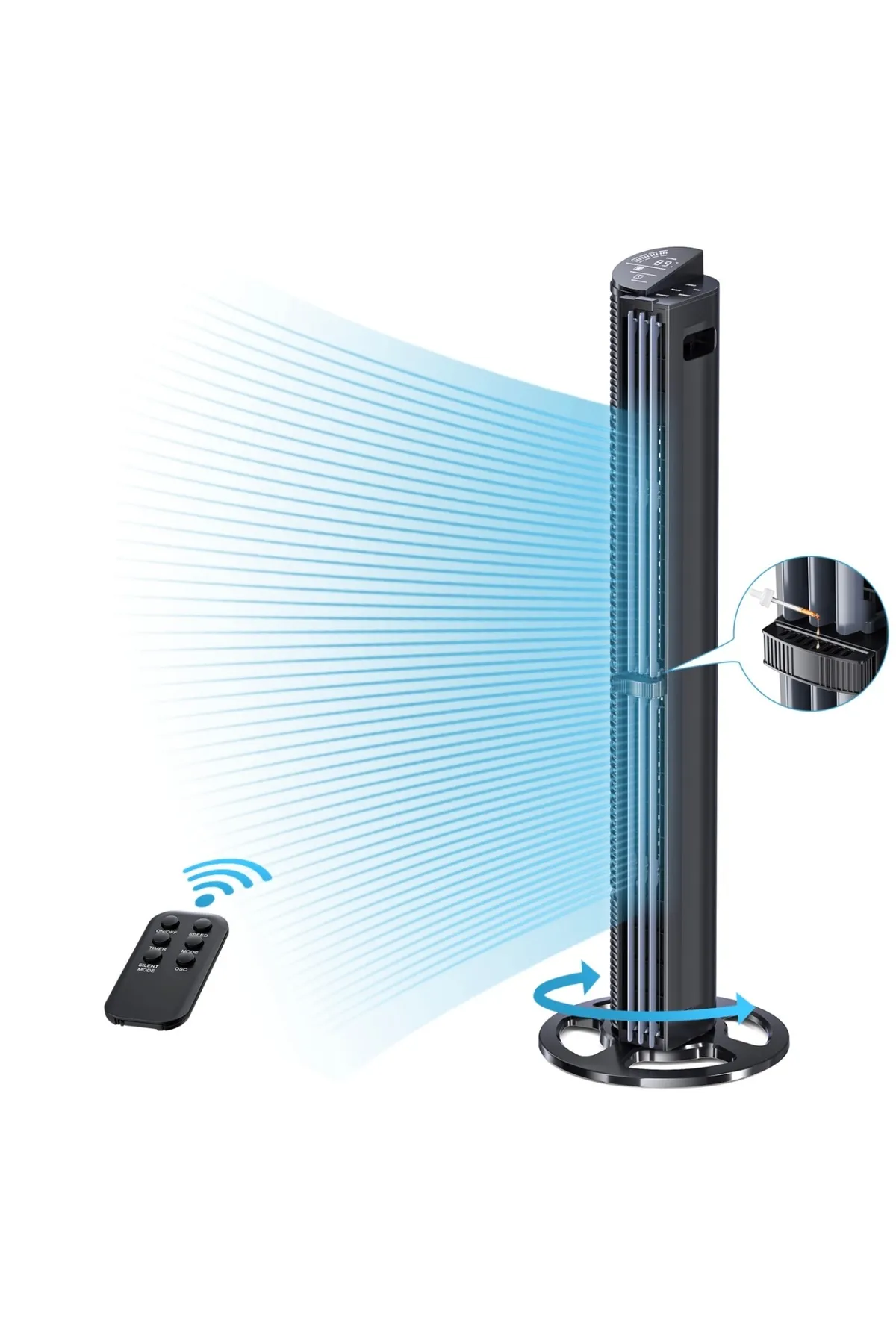 DLC KULE TİPİ VANTİLATÖR 75W KUMANDALI