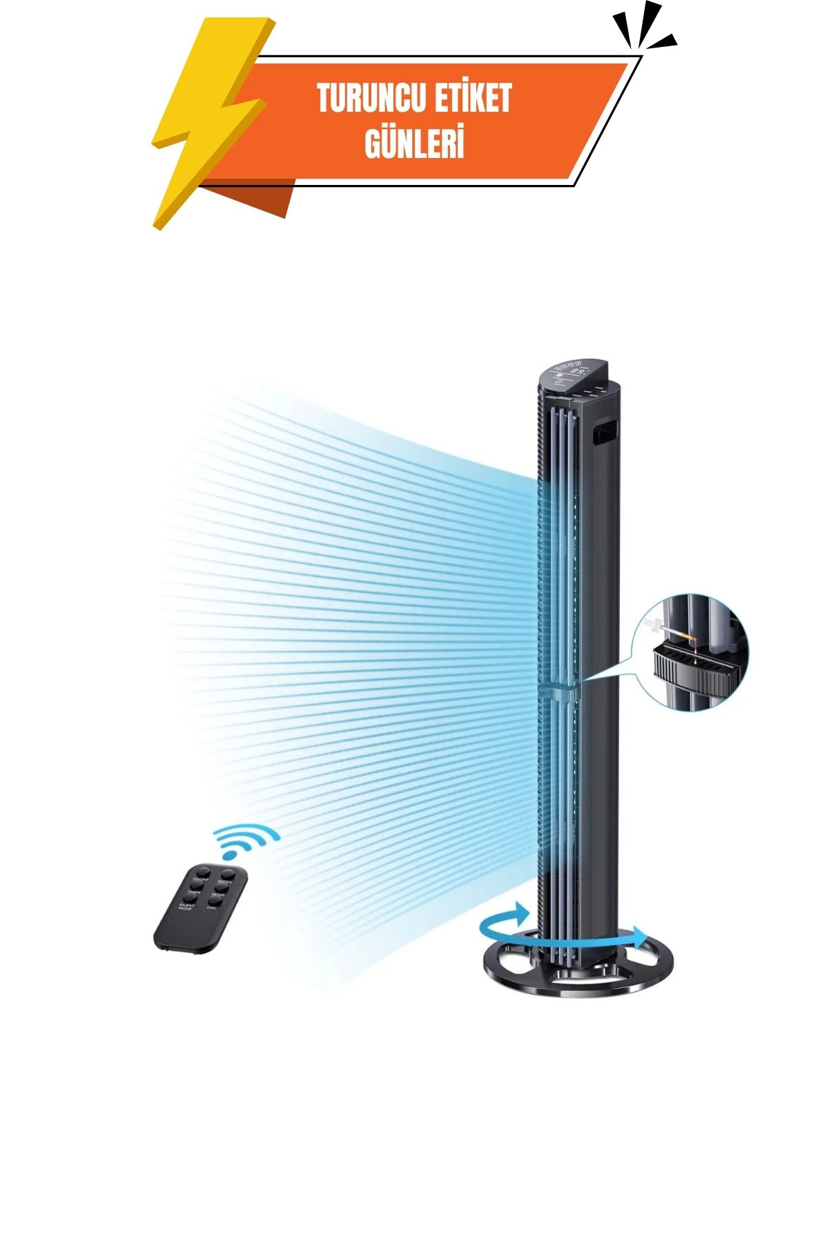 DLC KULE TİPİ VANTİLATÖR 75W KUMANDALI